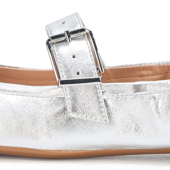 NIB Cole Haan Graclyn Mary Jane Ballet Flats – Silver Leather, Size on tag 9.5 - Picture 4 of 10